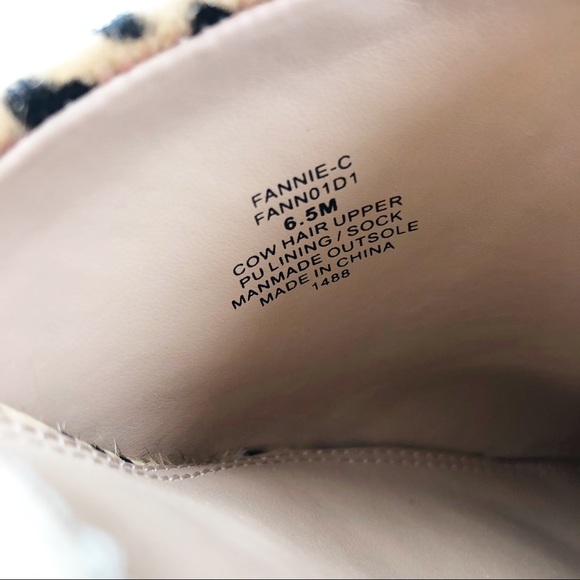 New Steven New York Fannie Cheetah Calf Hair Mules - Picture 8 of 13